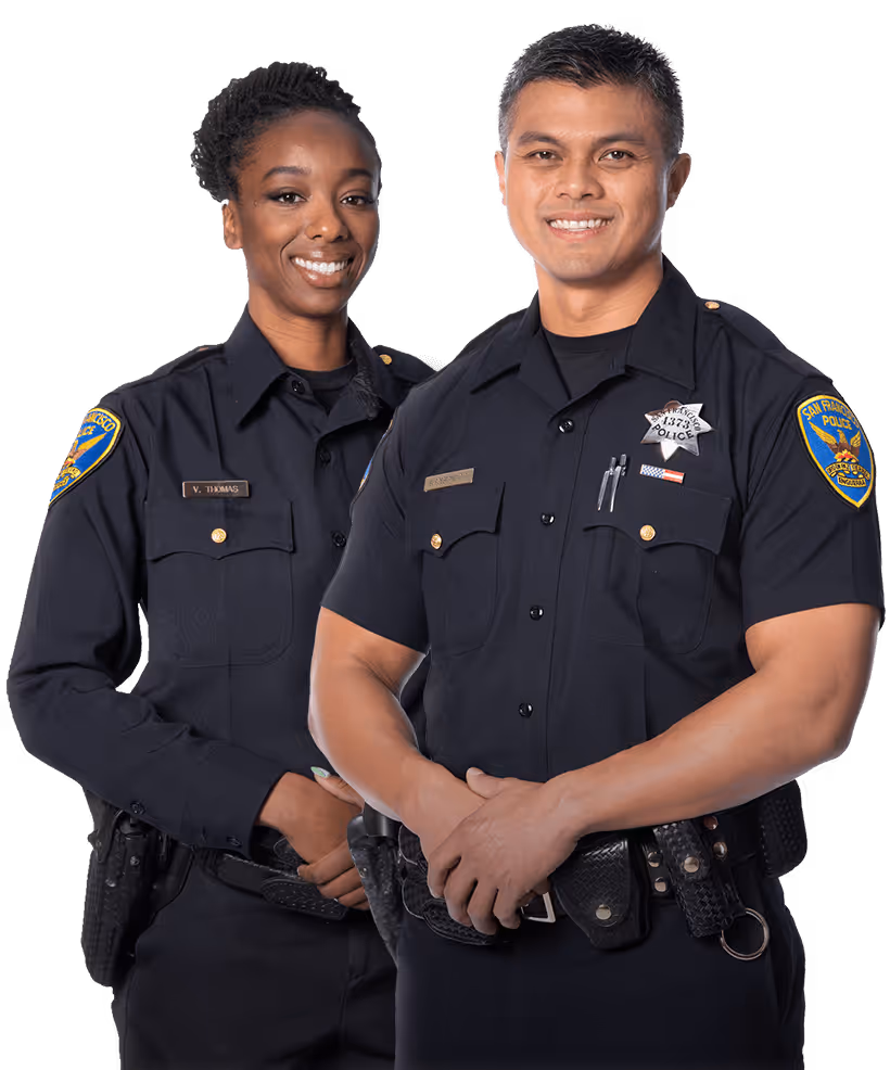 Image of one female officer and one male officer